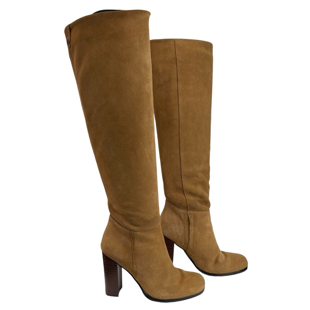 SAM EDELMAN Victoria Pull On Suede Leather Knee‎ High Boots Size 6.5 M